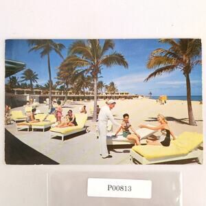 Boca Raton Hotel Cabana Sun Club Florida 1950s Postcard FL PC 1960 Beach
